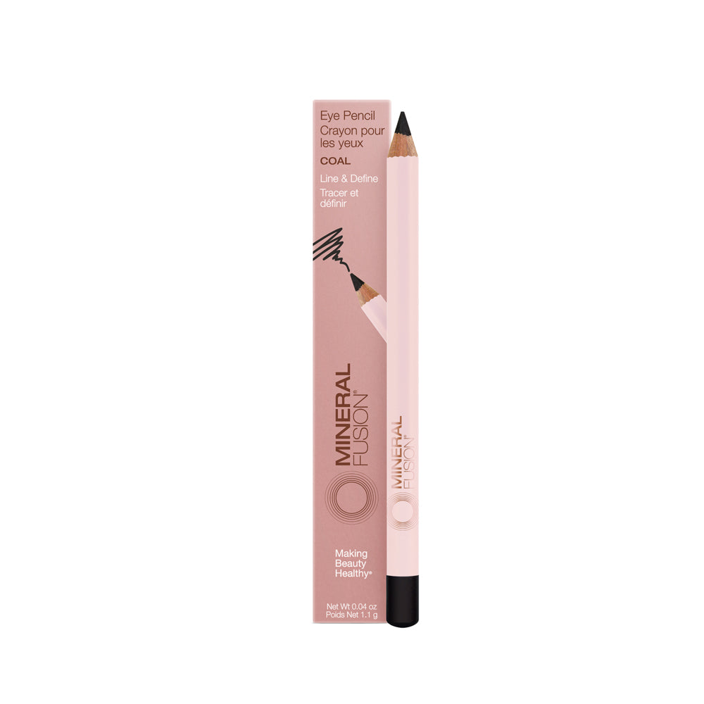 Mineral Fusion Eye Pencil with Jojoba, Mango and Meadowfoam, 5 Shades, 1.1g - Coal