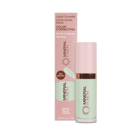 Mineral Fusion Color Correcting Pore-Refining Primer, Green-Tinted for Redness, with Ectoin and Aloe, 25ml