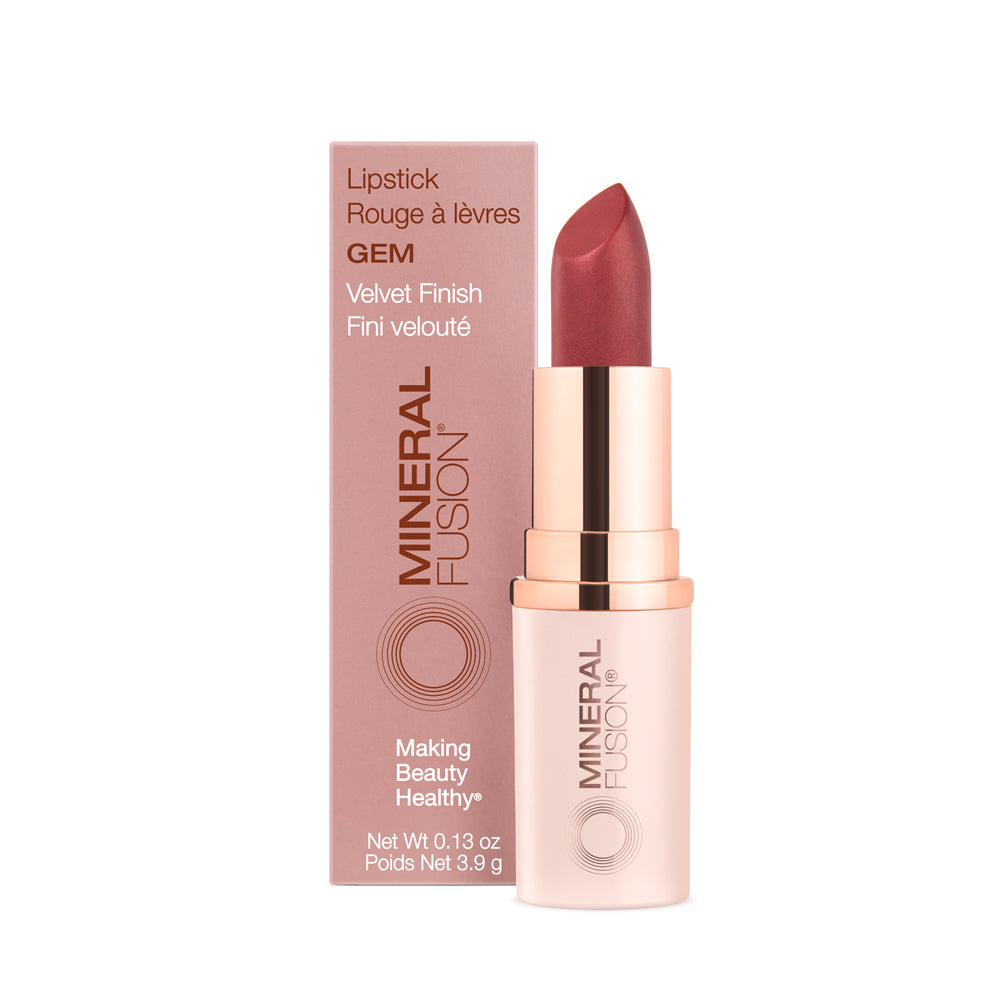 Mineral Fusion Lipstick, Full-Coverage Colour with Avocado, Pomegranate and Cocoa Butter, 16 Shades, 3.9g - Gem