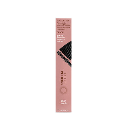 Mineral Fusion So Ageless Volume Mascara, Black, with Argan Oil, Niacinamide and Peptide, 9ml