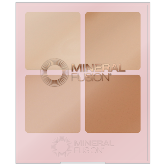 Mineral Fusion Cream Concealer Palette, 4 Blendable Shades, Indulgence (Light) or Decadence (Deep), 3.4g - Indulgence (Light Neutral)