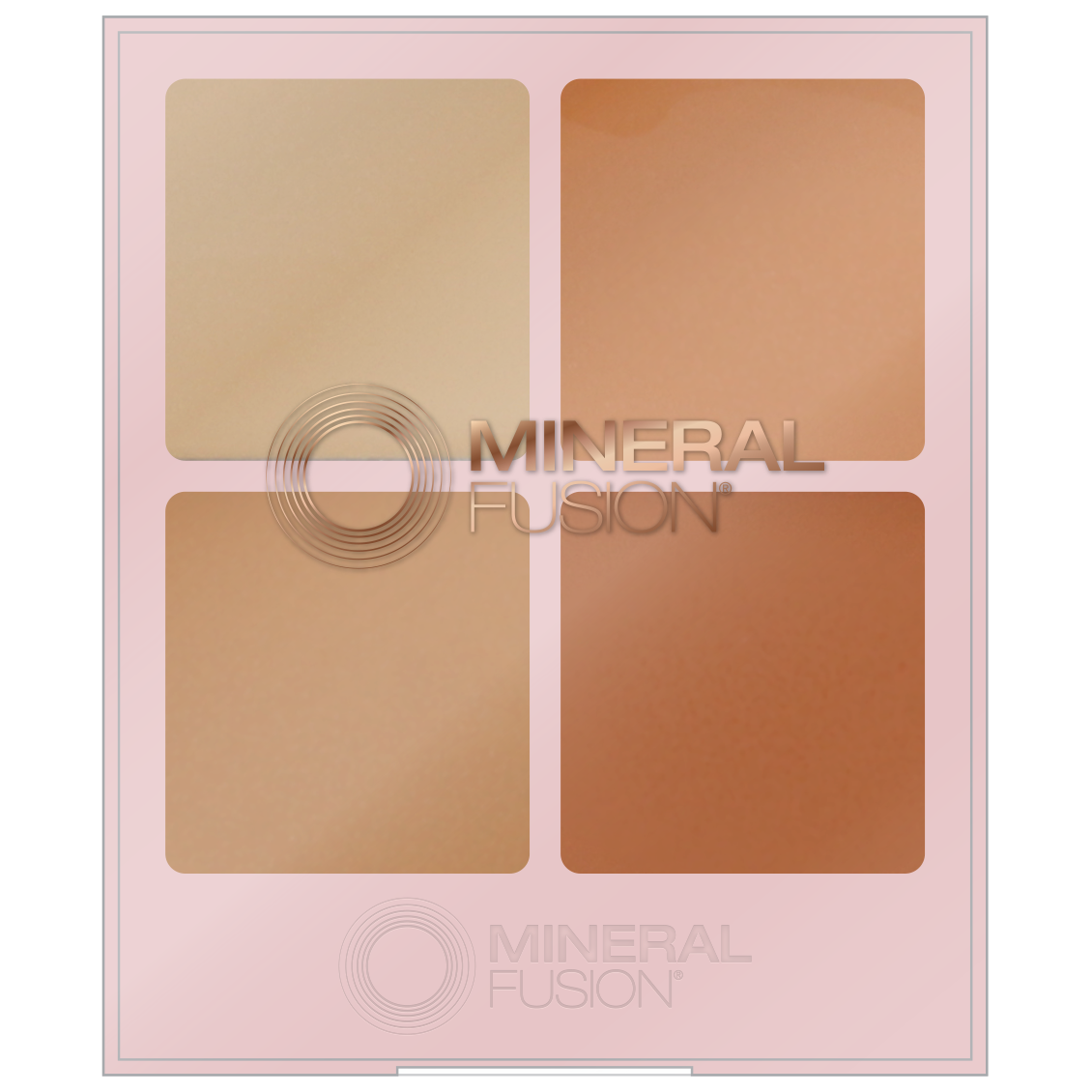 Mineral Fusion Cream Concealer Palette, 4 Blendable Shades, Indulgence (Light) or Decadence (Deep), 3.4g - Decadence (Warm Deep)