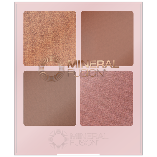 Mineral Fusion Complexion Palette Nightlife, Highlighter, Blush and Bronzers, 4 Shades, 12.8g