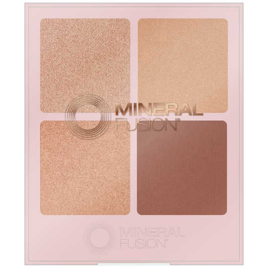 Mineral Fusion Bronzer Palette Pool Party, 4 Shimmering Light and Dark Bronzers, 12.8g
