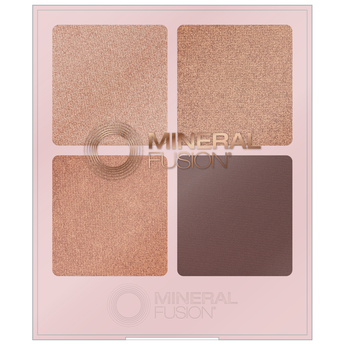 Mineral Fusion Eye Shadow Palette, 4 Talc-Free Shimmer and Satin Shades with White Tea and Aloe, 8 Palettes, 7.2g - Speakeasy