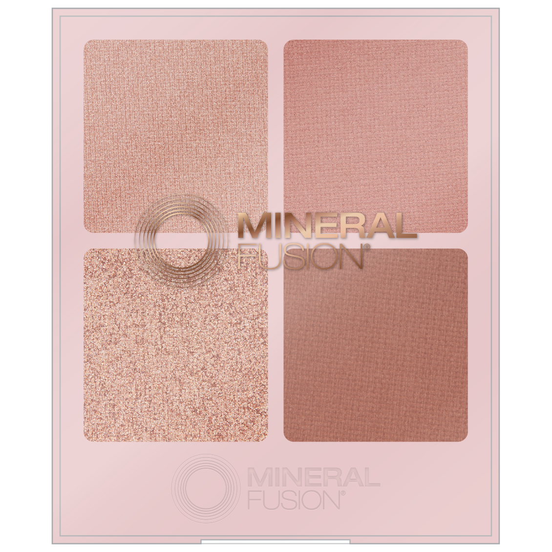 Mineral Fusion Eye Shadow Palette, 4 Talc-Free Shimmer and Satin Shades with White Tea and Aloe, 8 Palettes, 7.2g - Summer Vacation