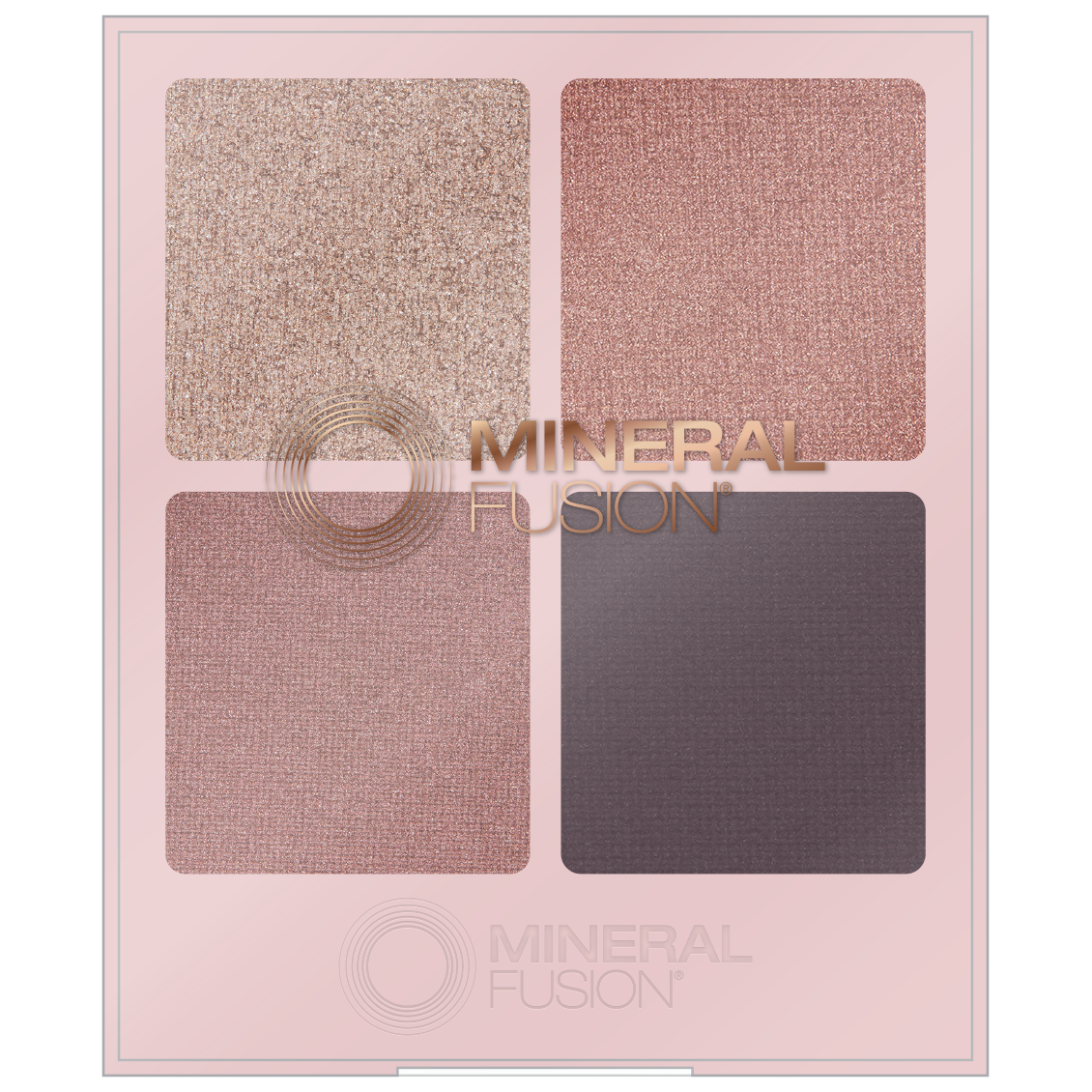 Mineral Fusion Eye Shadow Palette, 4 Talc-Free Shimmer and Satin Shades with White Tea and Aloe, 8 Palettes, 7.2g - Girls Night Out