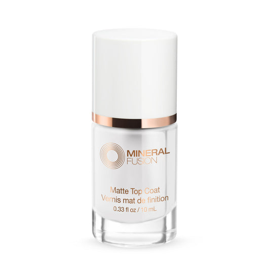Mineral Fusion Matte Top Coat, Clear Nail Finish That Turns Any Polish Matte, 10ml