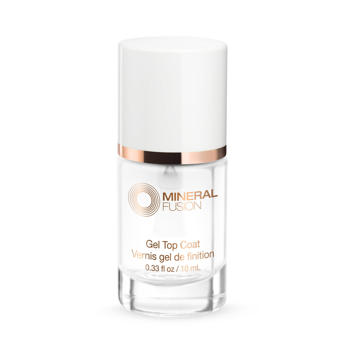 Mineral Fusion Gel Top Coat, Air-Dry Gel-Look Shine, No UV Lamp Needed, 10ml