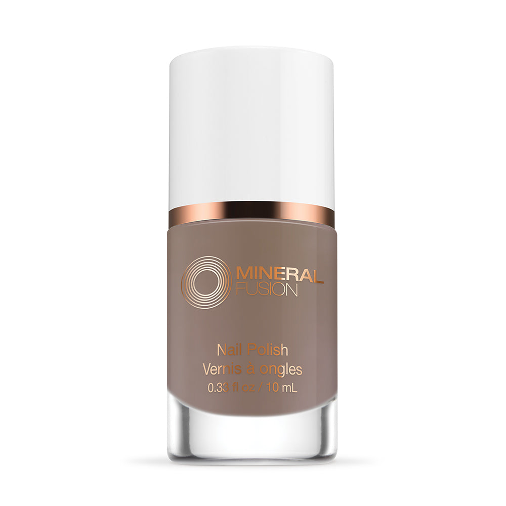 Mineral Fusion Nail Polish, Long-Wearing Glossy Colour, 34 Shades, 10ml - Taupe Shelf