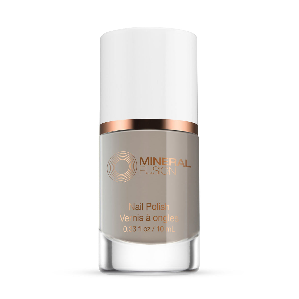 Mineral Fusion Nail Polish, Long-Wearing Glossy Colour, 34 Shades, 10ml - Pearl Grey
