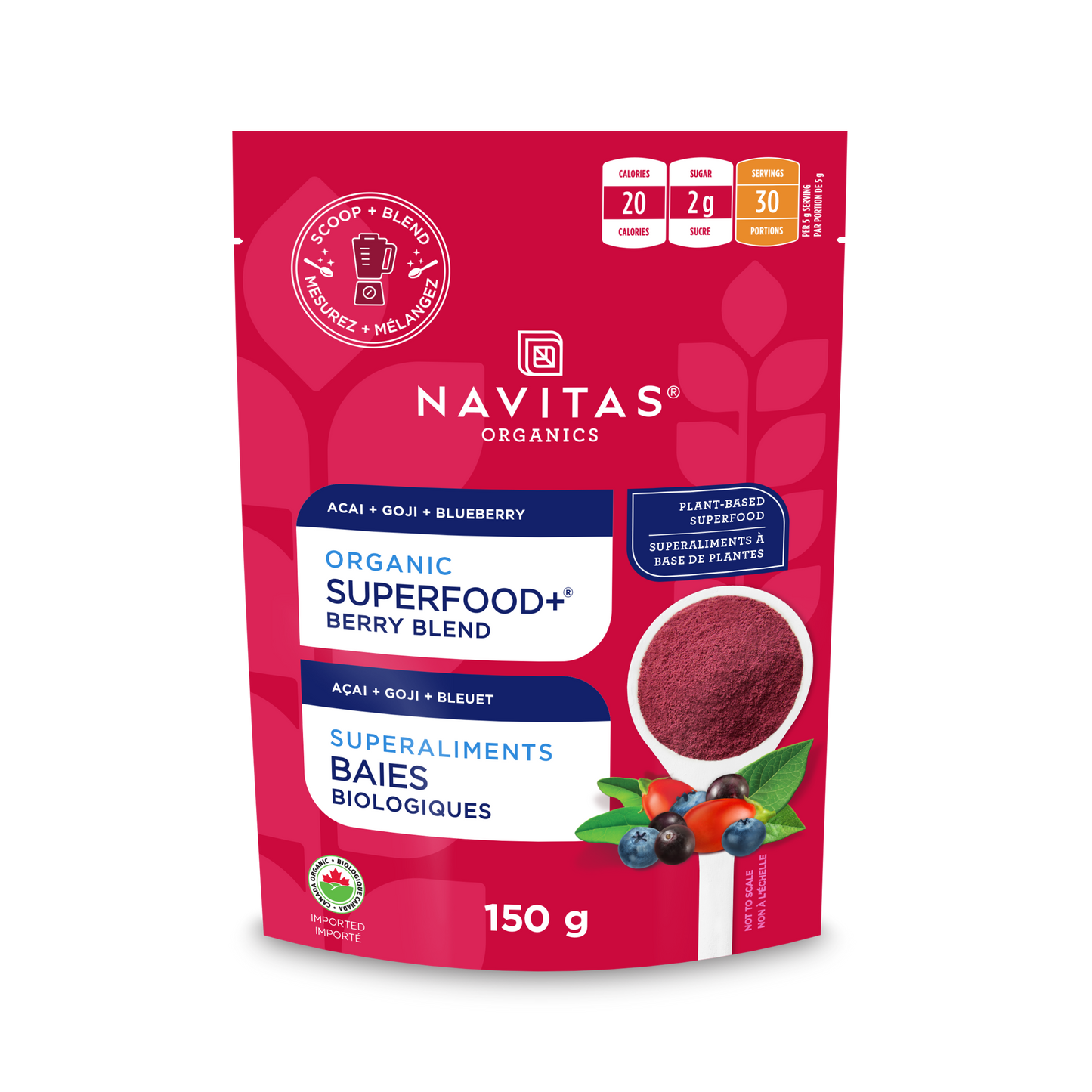 150g | Navitas Organics Superfood+ Berry Blend 150g