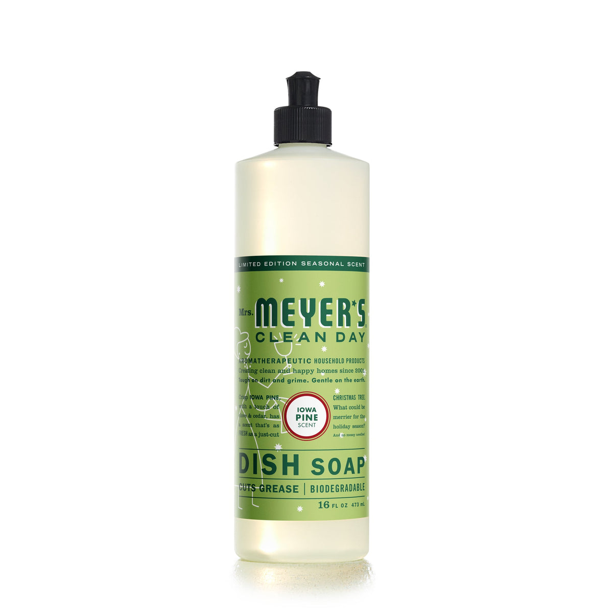 Mrs. Meyer's Clean Day Liquid Dish Soap, 22 Garden Scents, 473ml - Iowa Pine