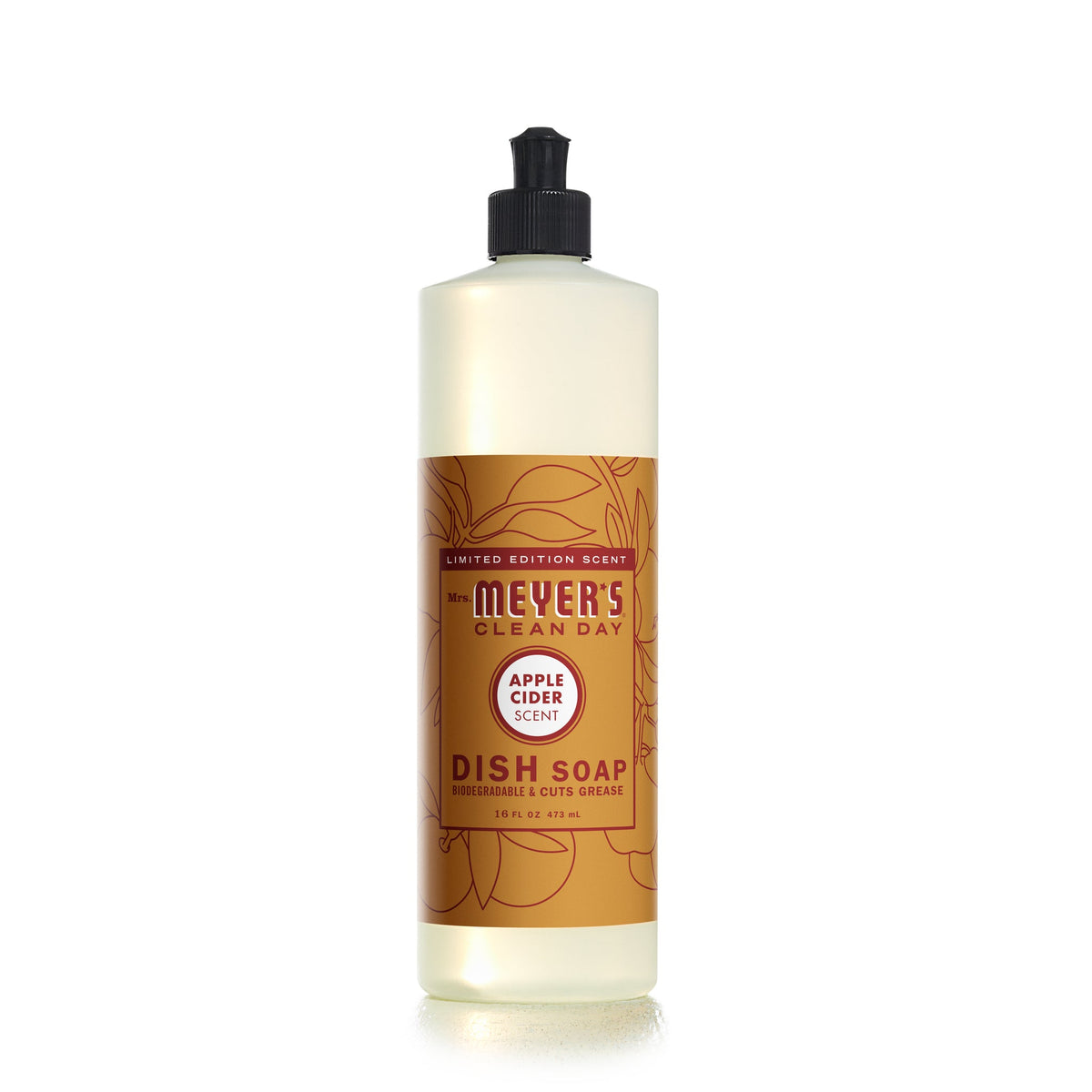 Mrs. Meyer's Clean Day Liquid Dish Soap, 22 Garden Scents, 473ml - Apple Cider