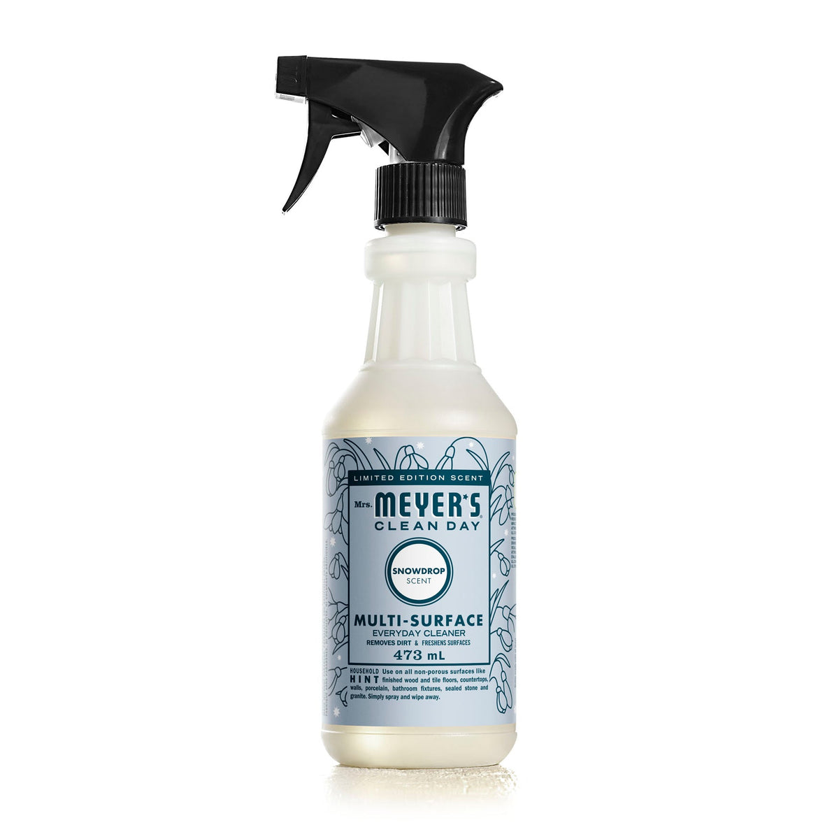 Mrs. Meyer's Clean Day Multi-Surface Everyday Cleaner Spray, 22 Garden Scents, 473ml - Snow Drop