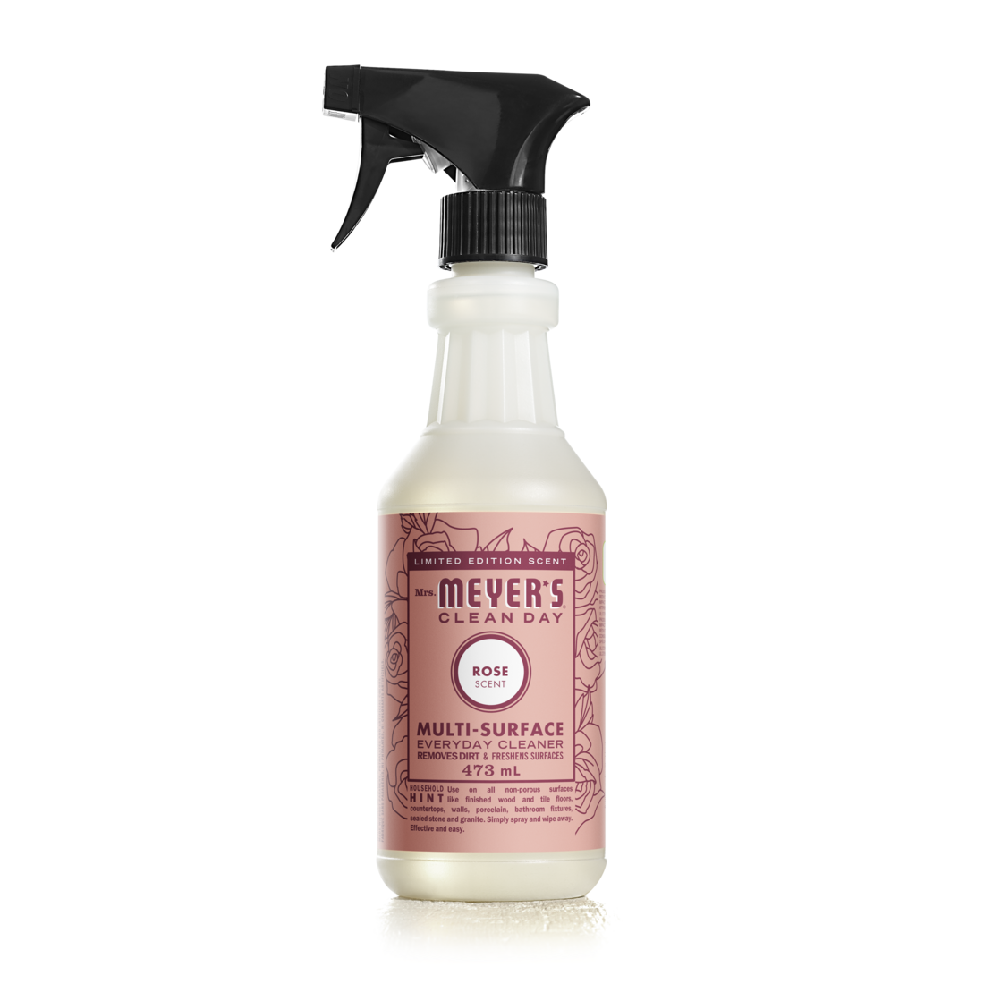 Mrs. Meyer's Clean Day Multi-Surface Everyday Cleaner Spray, 22 Garden Scents, 473ml - Rose