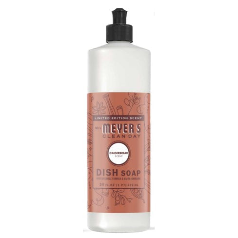 Mrs. Meyer's Clean Day Liquid Dish Soap, 22 Garden Scents, 473ml - Gingerbread