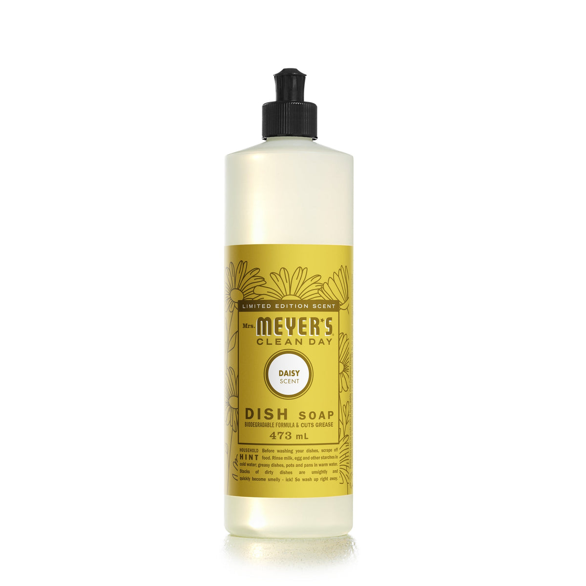 Mrs. Meyer's Clean Day Liquid Dish Soap, 22 Garden Scents, 473ml - Daisy