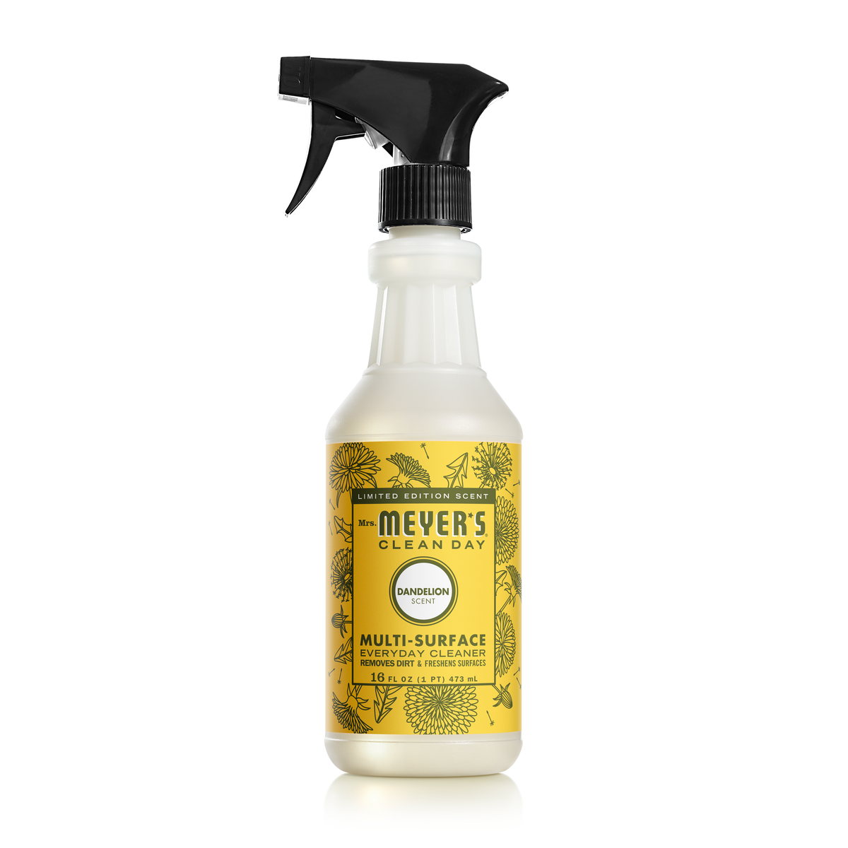 Mrs. Meyer's Clean Day Multi-Surface Everyday Cleaner Spray, 22 Garden Scents, 473ml - Dandelion