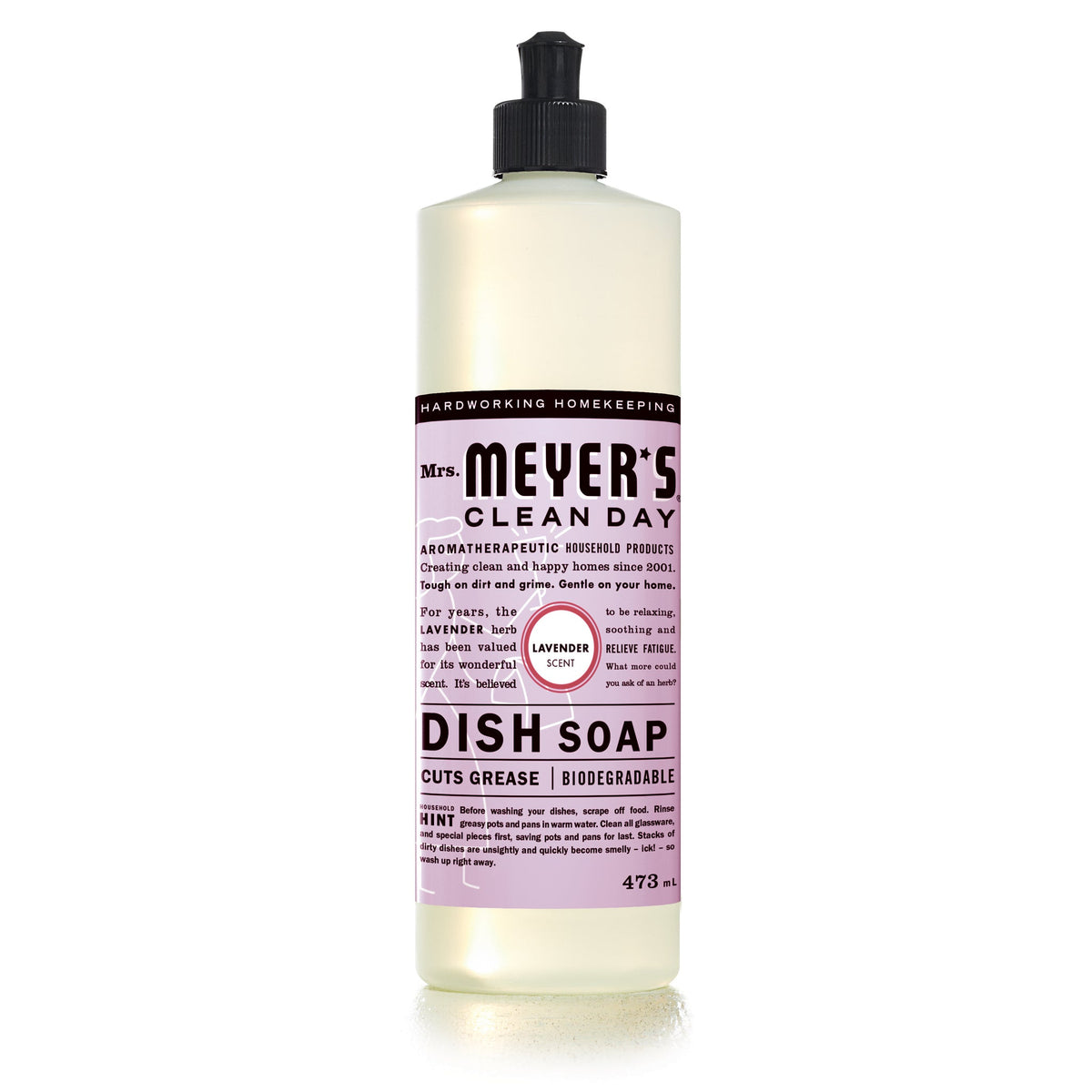 Mrs. Meyer's Clean Day Liquid Dish Soap, 22 Garden Scents, 473ml - Lavender