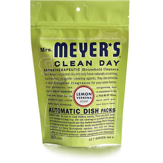 Mrs. Meyer's Clean Day Automatic Dishwasher Packs, Lemon Verbena, 20 Packs