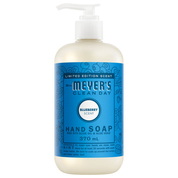 Mrs. Meyer's Clean Day Liquid Hand Soap, 22 Garden Scents, 370ml - Blueberry