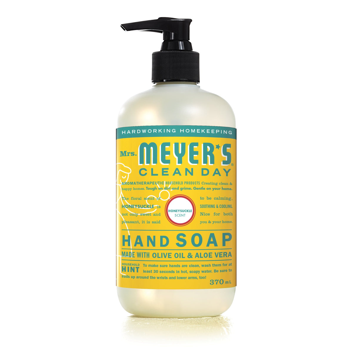 Mrs. Meyer's Clean Day Liquid Hand Soap, 22 Garden Scents, 370ml - Honeysuckle