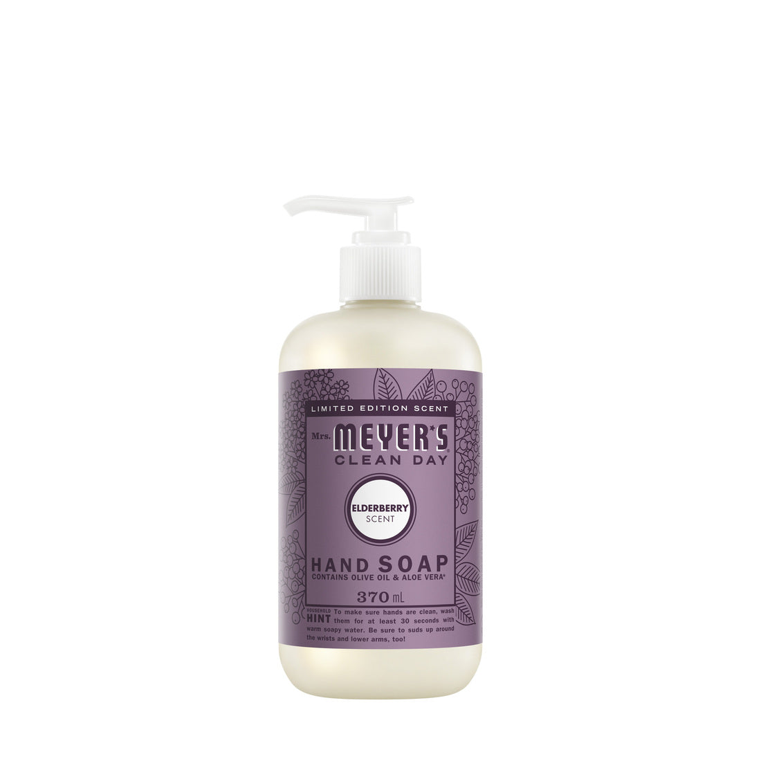 Mrs. Meyer's Clean Day Liquid Hand Soap, 22 Garden Scents, 370ml - Elderberry