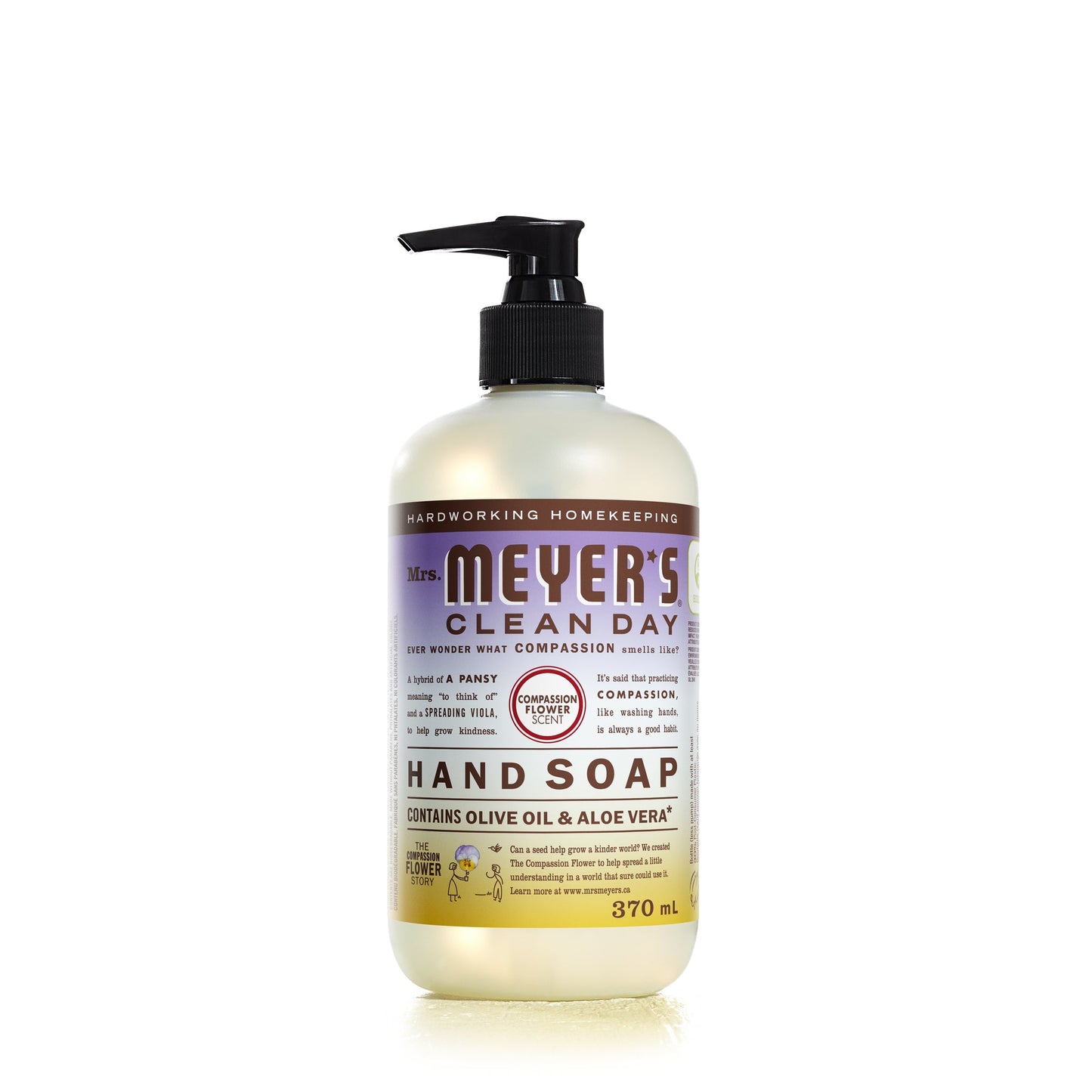 Mrs. Meyer's Clean Day Liquid Hand Soap, 22 Garden Scents, 370ml - Compassion Flower