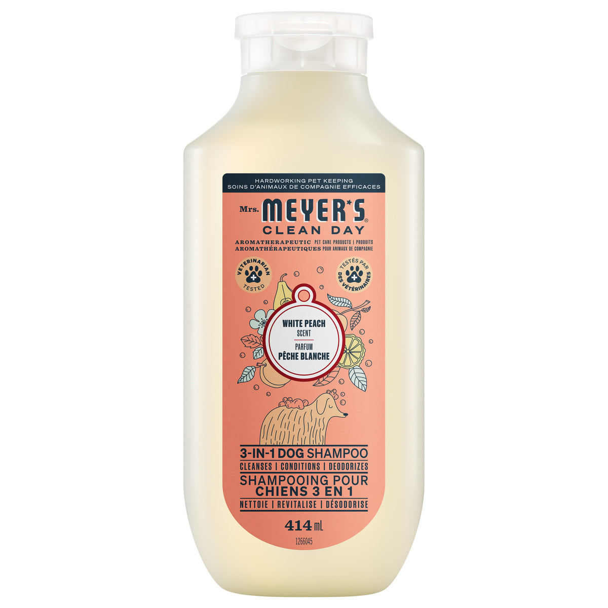 Mrs. Meyer's Clean Day 3-in-1 Dog Shampoo with Oat and Aloe, White Peach or Sweet Chamomile, 414ml - White Peach