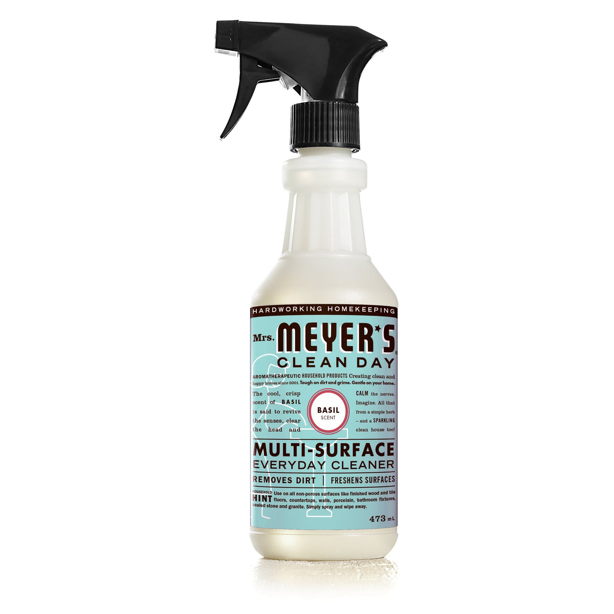 Mrs. Meyer's Clean Day Multi-Surface Everyday Cleaner Spray, 22 Garden Scents, 473ml - Basil