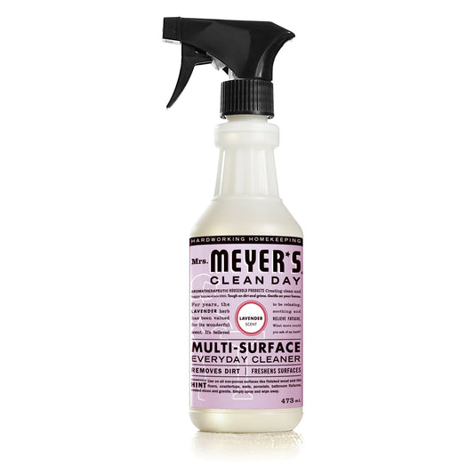 Mrs. Meyer's Clean Day Multi-Surface Everyday Cleaner Spray, 22 Garden Scents, 473ml - Lavender