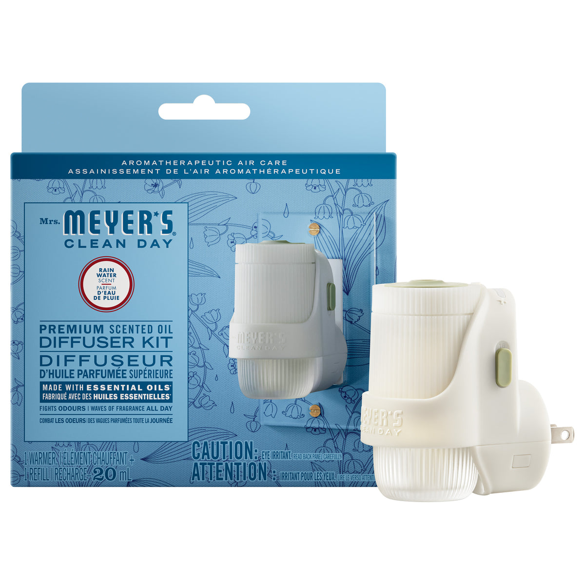 Mrs. Meyer's Clean Day Plug-In Scented Oil Diffuser Kit, 4 Scents - Rain Water