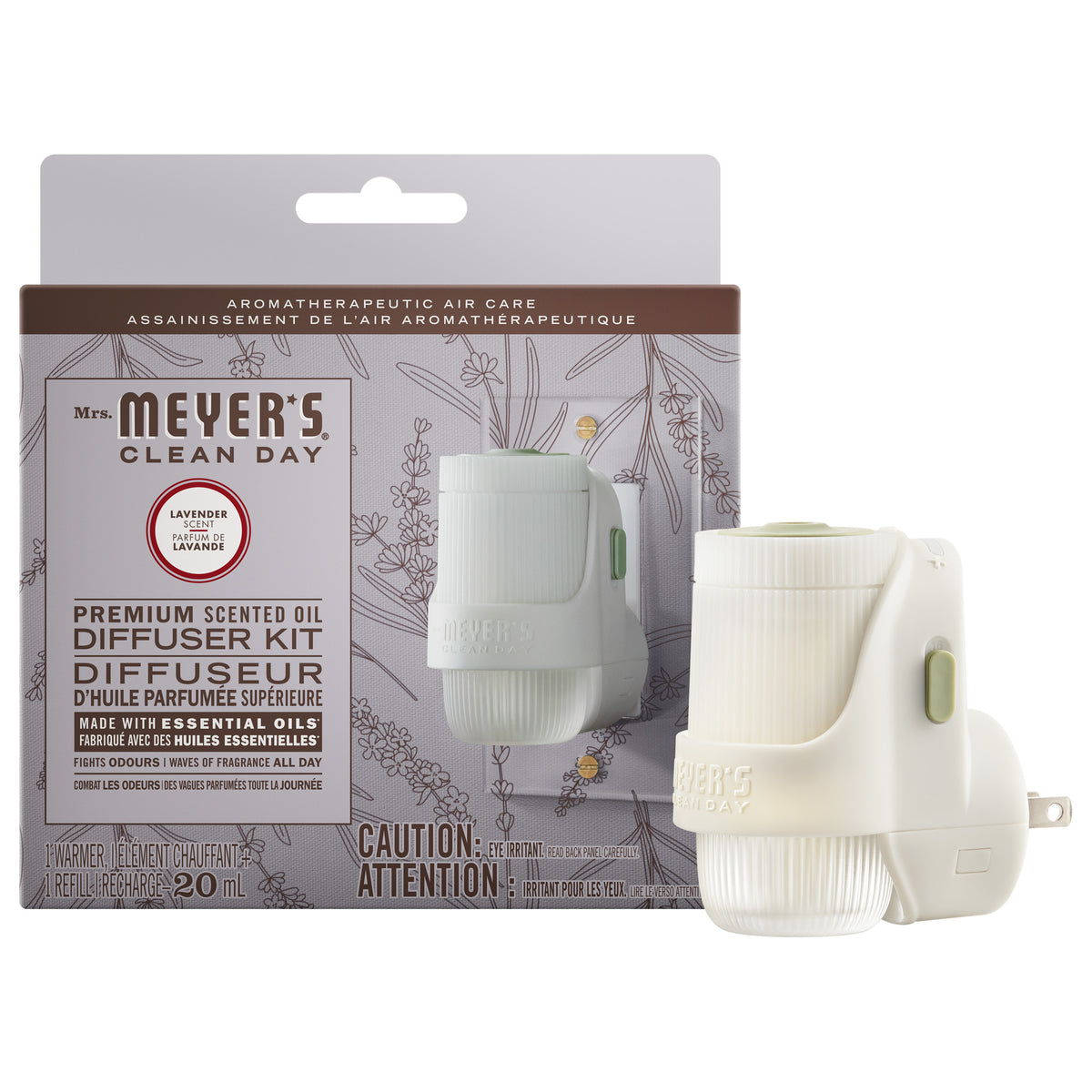 Mrs. Meyer's Clean Day Plug-In Scented Oil Diffuser Kit, 4 Scents - Lavender