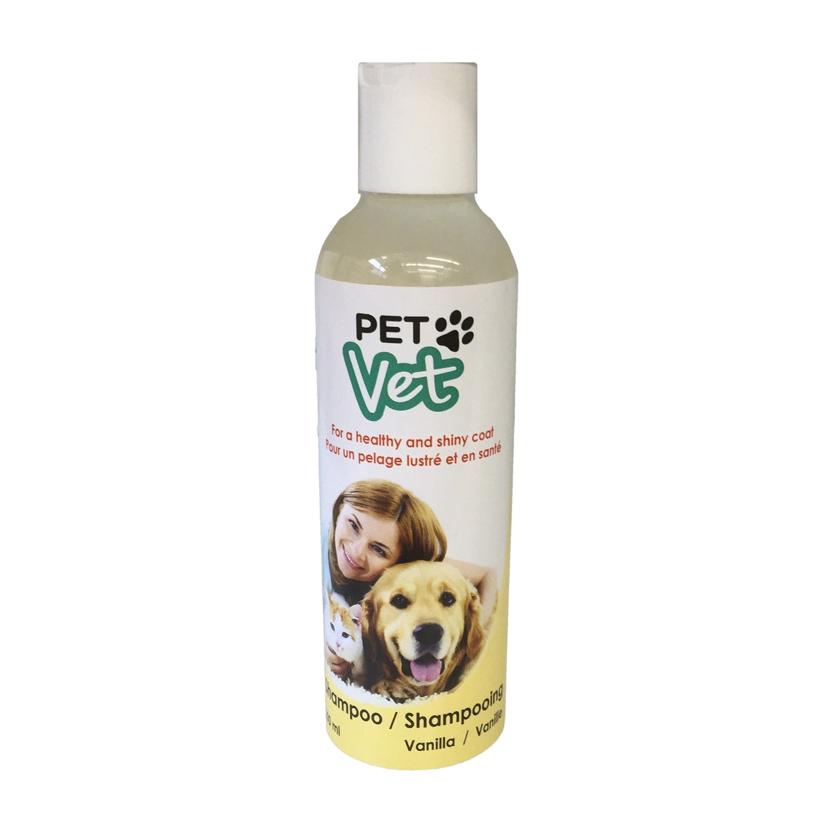 PetVet Pet Shampoo for Dogs and Cats, Coconut and Palm Based, Vanilla, Strawberry or Neutral Tearless, 250ml - Vanilla