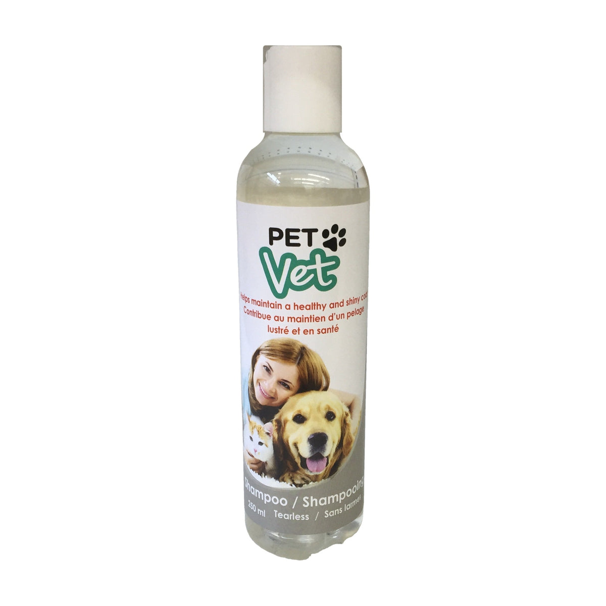 PetVet Pet Shampoo for Dogs and Cats, Coconut and Palm Based, Vanilla, Strawberry or Neutral Tearless, 250ml - Neutral Tearless (Unscented)