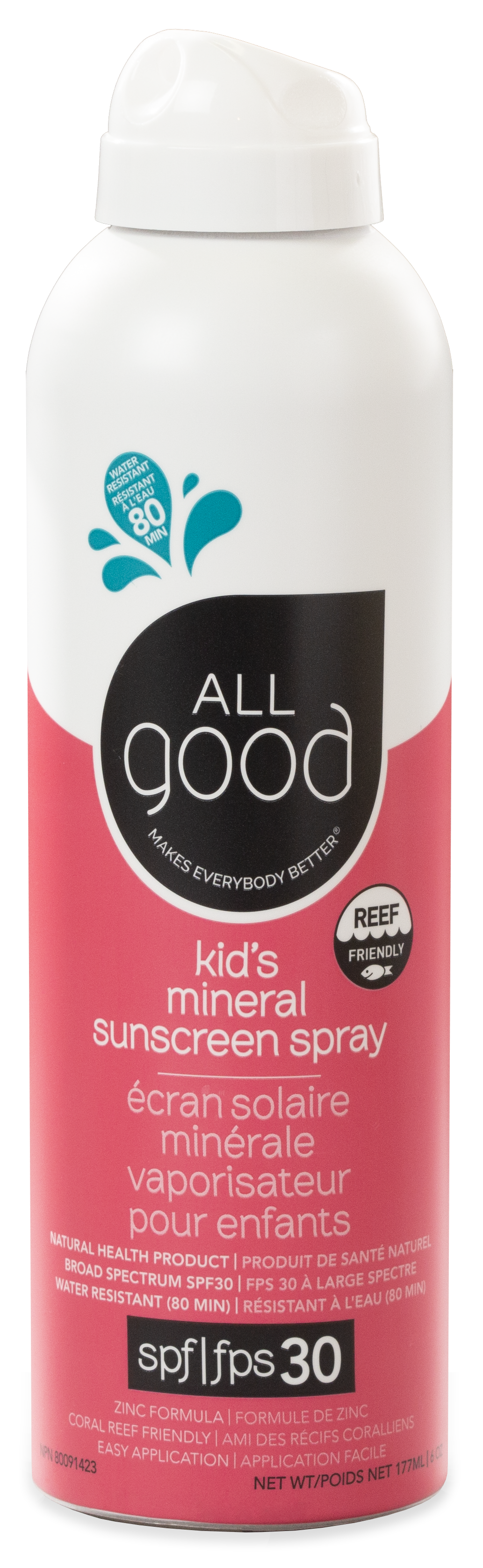 All Good SPF 30 Kids Mineral Sunscreen Spray - 177ml