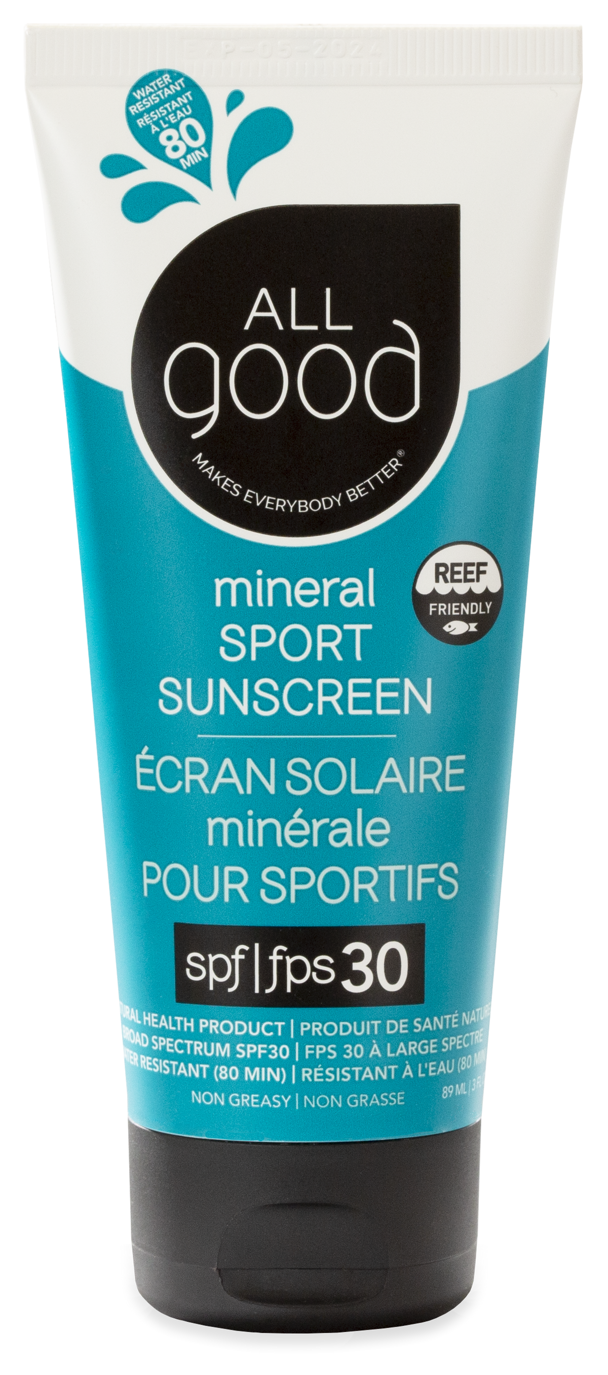 All Good SPF 30 Sport Mineral Sunscreen Lotion - 89ml