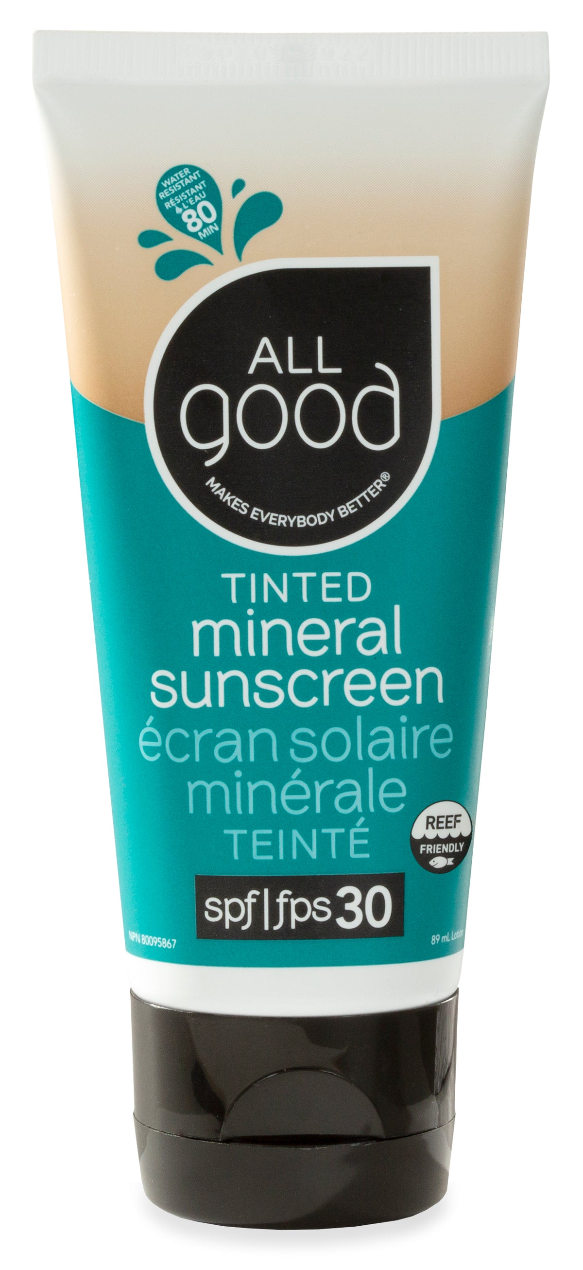 All Good SPF 30 Tinted Mineral Sunscreen Lotion - 89ml