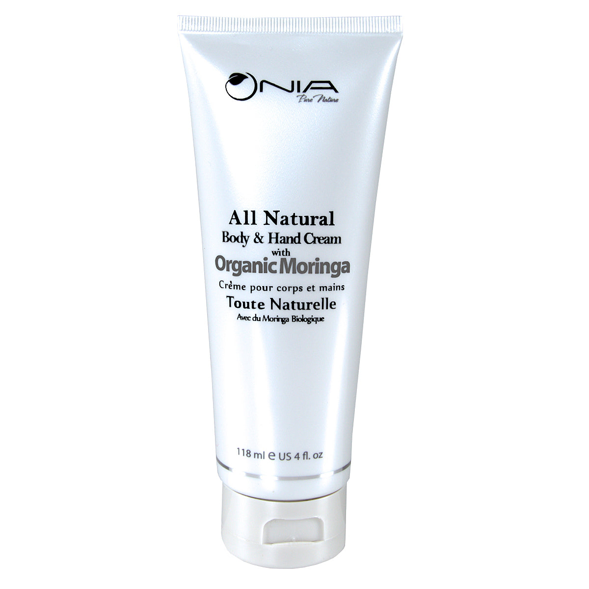 Nia Pure Nature Moringa Hand & Body Cream with Cocoa, Shea, Mango and Cupuaçu Butters, 118ml