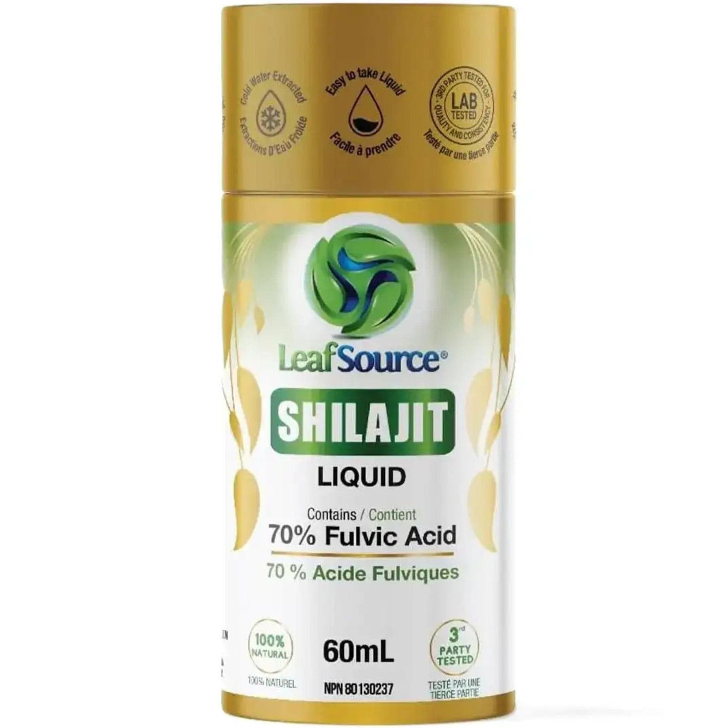 Neutral Taste, 60mL | Leaf Source Shilajit Premium Liquid