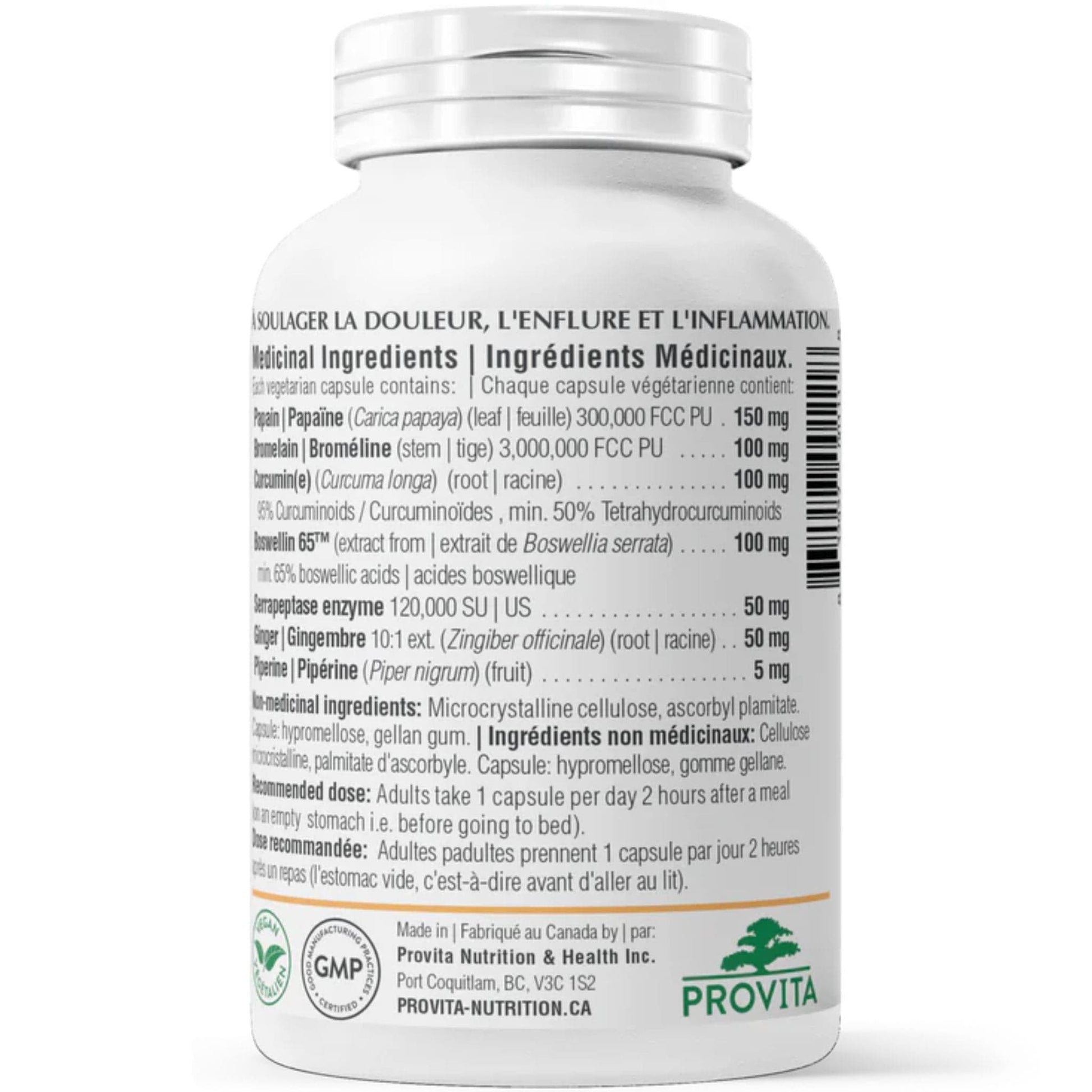 30 Vegetable Capsules | Provita Nutrition Serra-Plus Forte