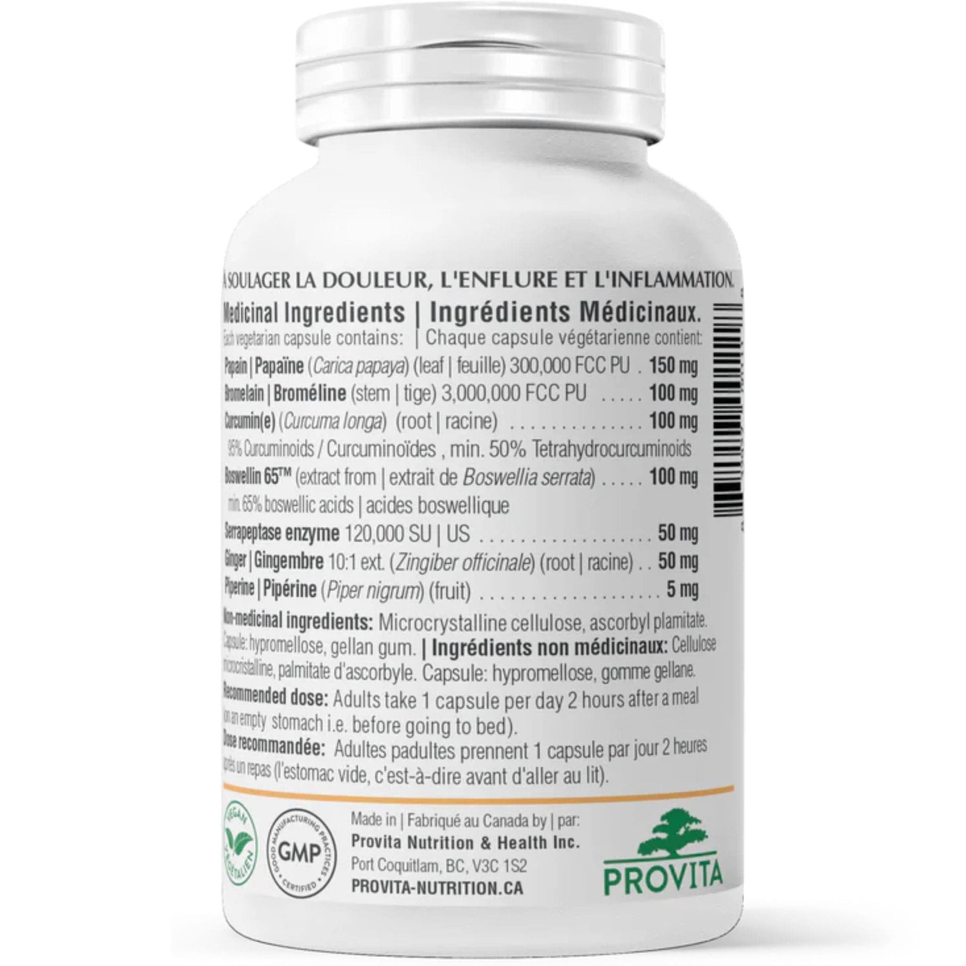 60 Vegetable Capsules | Provita Nutrition Serra-Plus Forte