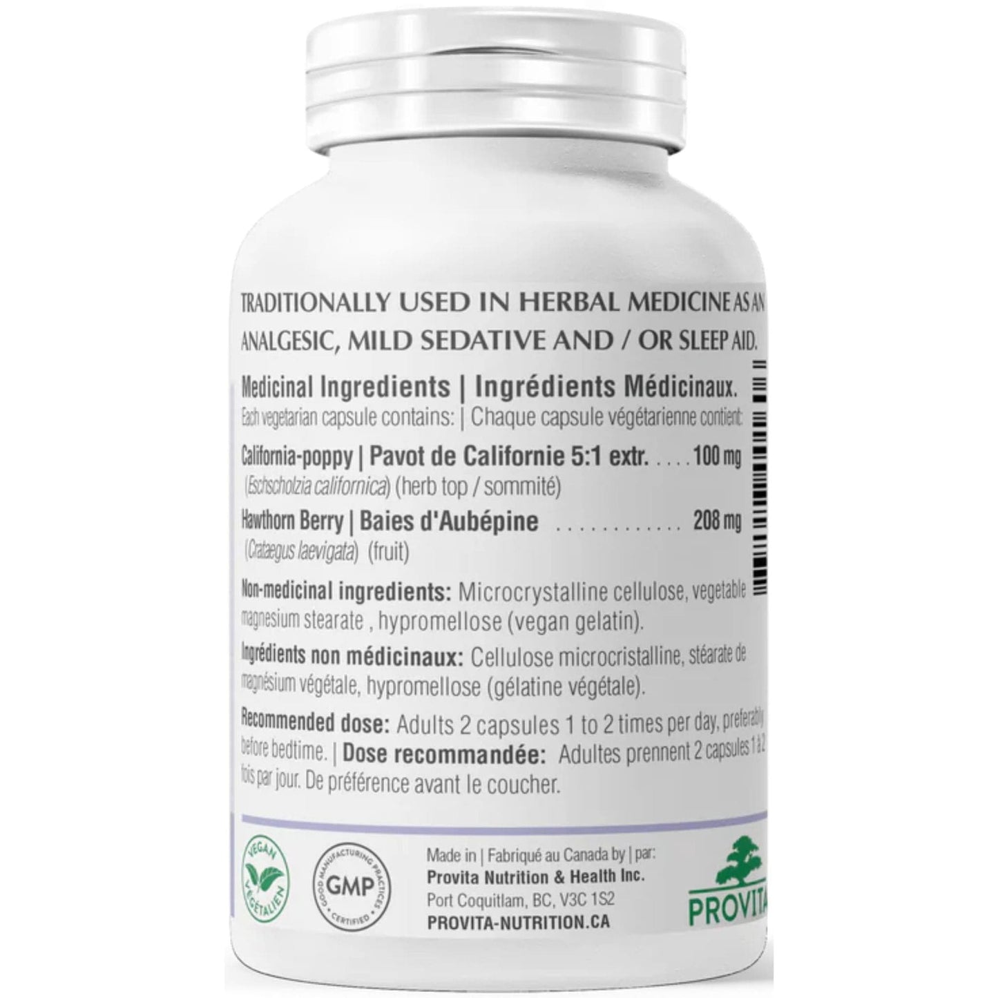 60 Vegetable Capsules | Provita Nutrition Nervine