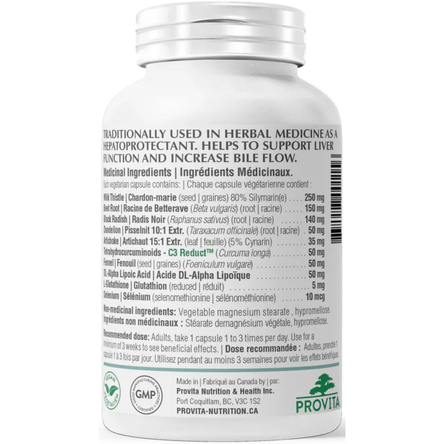 45 Vegetable Capsules | Provita Nutrition Liver Hepato-Protect