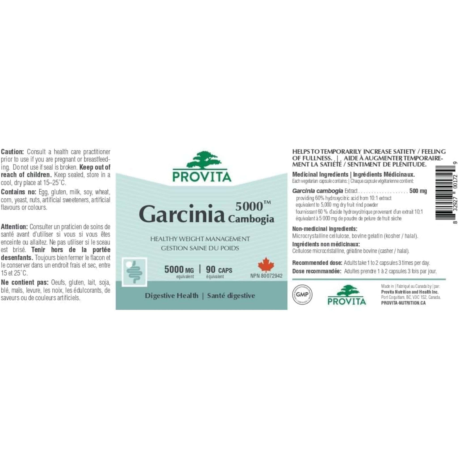 90 Capsules | Provita Nutrition Garcinia 5000 Forte