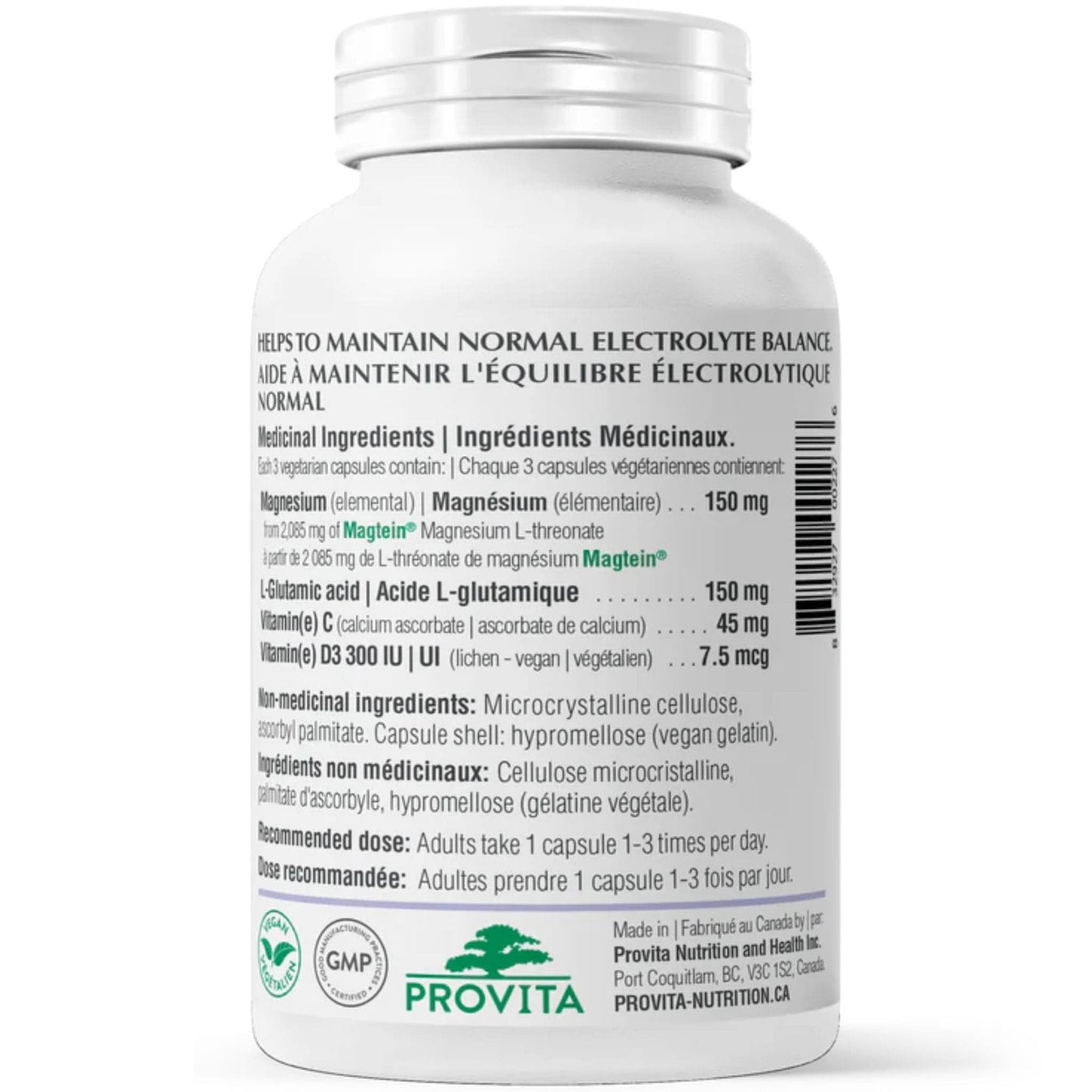 90 Vegetable Capsules | Provita Nutrition magnesium Threonate 150 mg