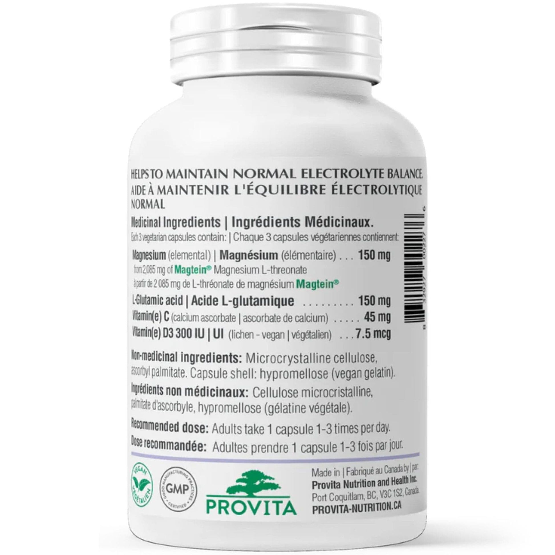 90 Vegetable Capsules | Provita Nutrition magnesium Threonate 150 mg