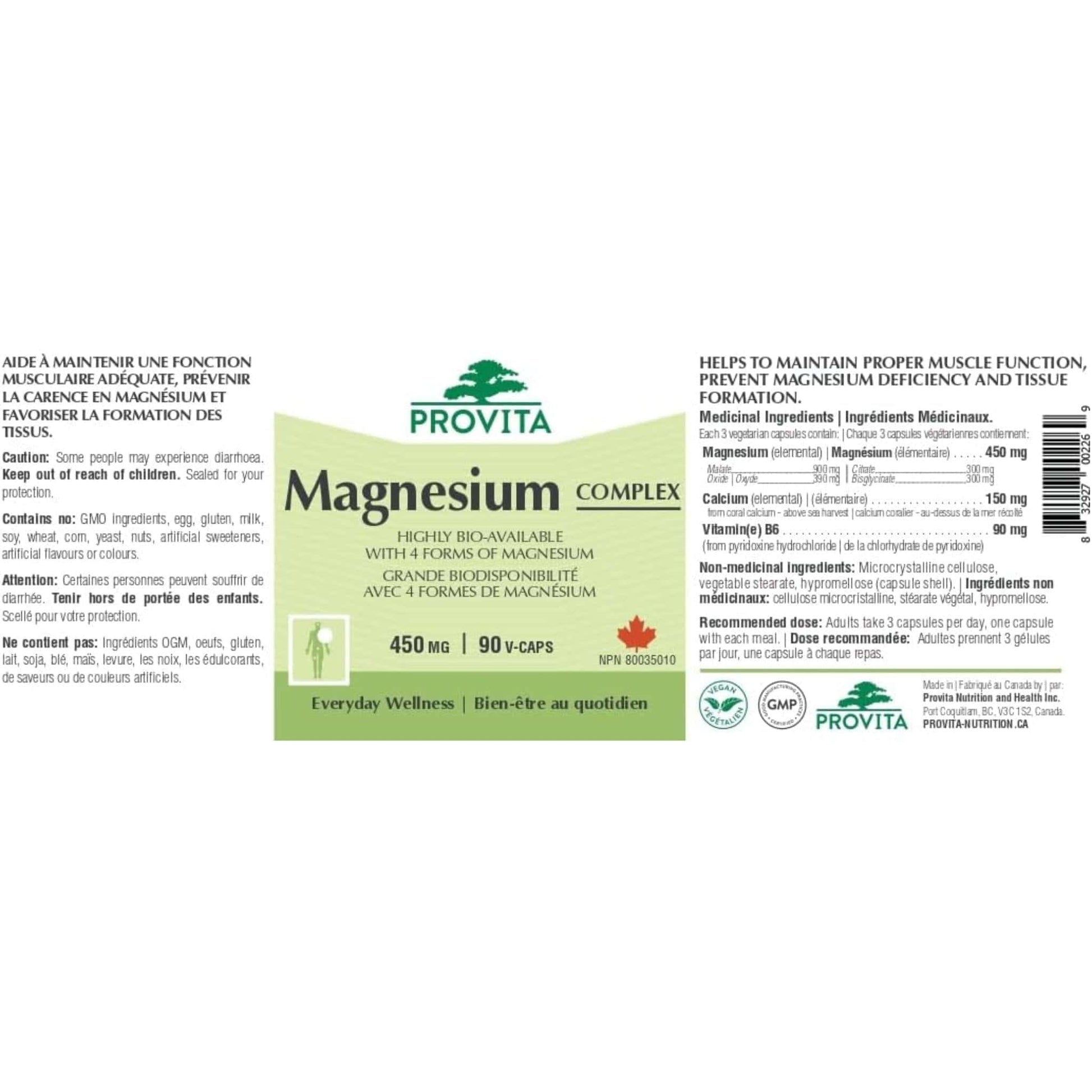 90 Vegetable Capsules | Provita Nutrition Magnesium Complex