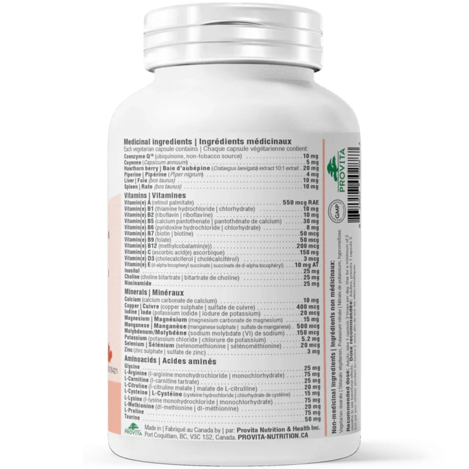 330 Vegetable Capsules | Provita Nutrition Kardio Flow